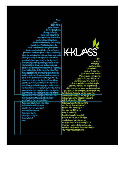 K-Klass Lyrics Short Sleeve T-Shirt
